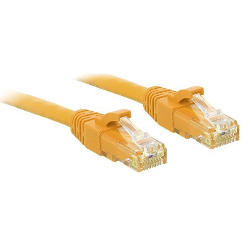 Lindy - Cavo patch - RJ-45 (M) a RJ-45 (M) - 1 m - UTP - CAT 6 - stampato, antiaggrovigliamento, bloccato - giallo